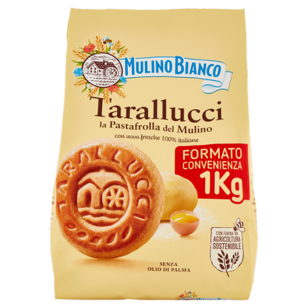 Mulino Bianco Tarallucci Biscotti con Uova Fresche 100% italiane 1Kg