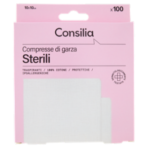 Consilia Saper Scegliere Compresse Di Garza Sterili Formato 10 x 10 Cm 100 Pz