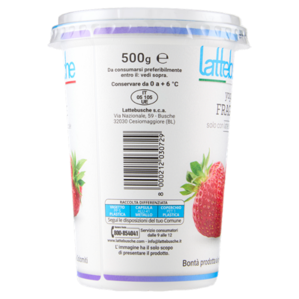 lattebusche yogurt Fragole 500 g