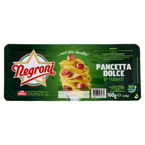 Negroni Pancetta Dolce in cubetti 2 x 80 g