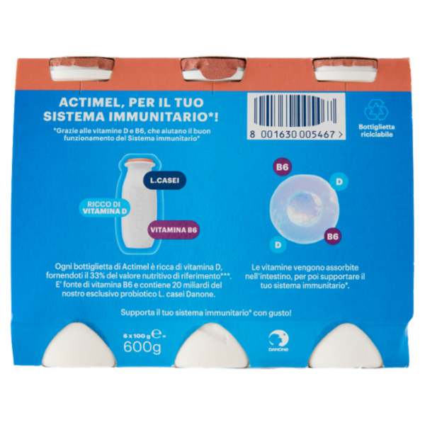 Actimel pesca pappa reale 6 x 100 g