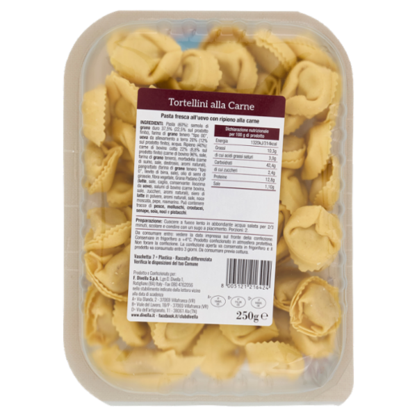 Divella Pasta Fresca all'Uovo Ripiena Tortellini alla Carne 250 g