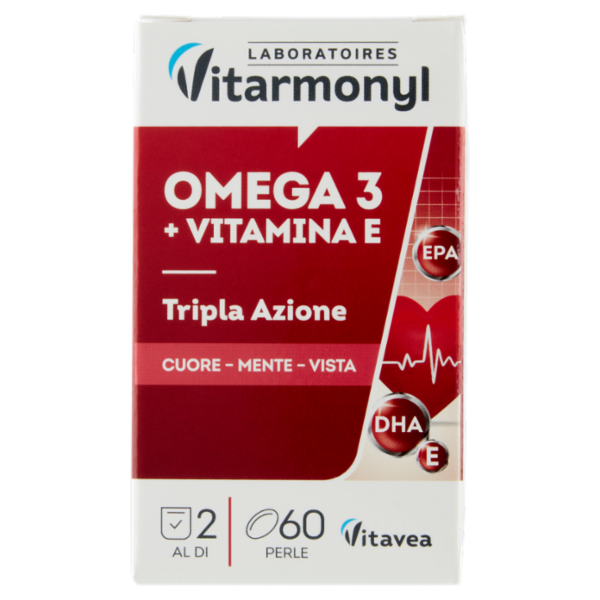 Laboratoires Vitarmonyl Omega 3 + Vitamina E 60 Perle 33,4 g