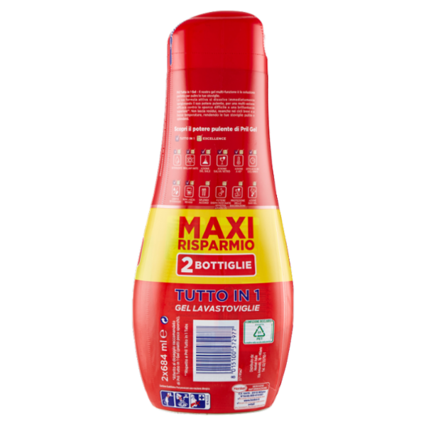 PRIL Tutto in 1 Gel Classico 2x684ml