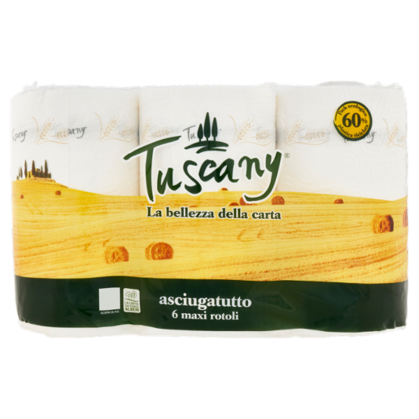 Tuscany asciugatutto maxi rotoli 6 pz