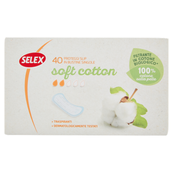 Selex Proteggi Slip in Cotone Biologico in Bustine Singole 40 pezzi
