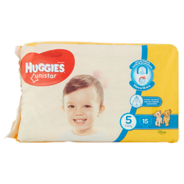 Huggies unistar Pannolini 5 11-25 Kg 15 pz
