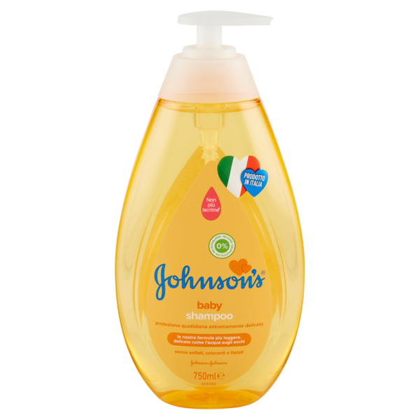 JOHNSON'S Baby, Shampoo per Bambini, Senza Coloranti Alcol e Sapone, per Tutta la Famiglia, 750ml