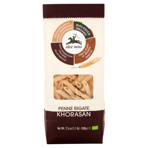 alce nero Penne Rigate Khorasan 500 g