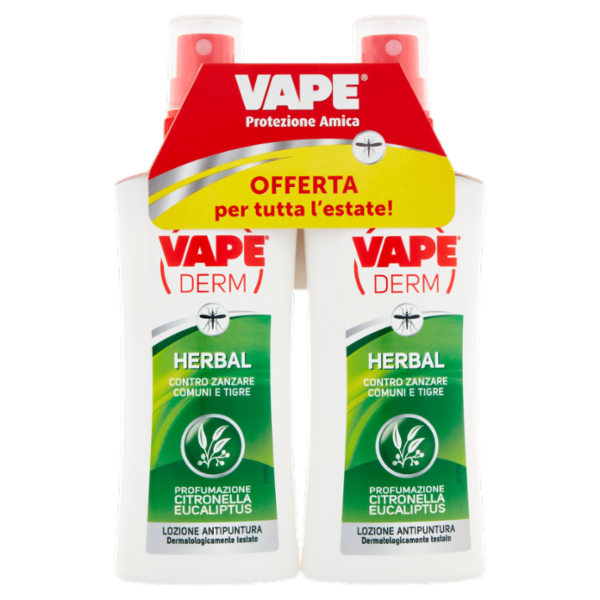 VAPE Derm Herbal Lozione Bipacco 2 x 100 ml