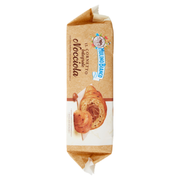 Mulino Bianco Cornetti Integrali alla Nocciola Merenda con 100% Farina Integrale 6 pezzi 300g