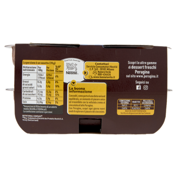 PERUGINA Creme cioccolato al latte 4 x 70 g