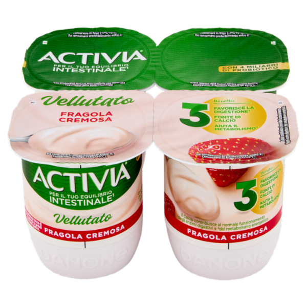 ACTIVIA Vellutato Fragola 4 vasetti x 125 g