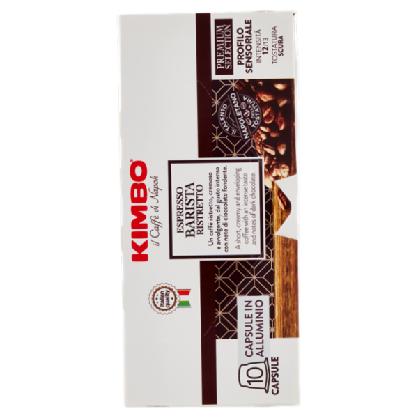 Kimbo Espresso Barista Capsule in Alluminio Compatibili con le Macchine Nespresso Original* 10x5,5 g