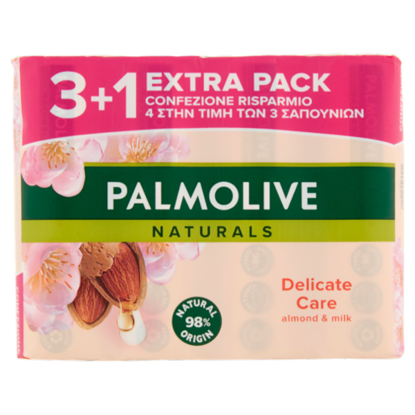 Palmolive sapone solido Naturals latte di mandorla 4x90 g