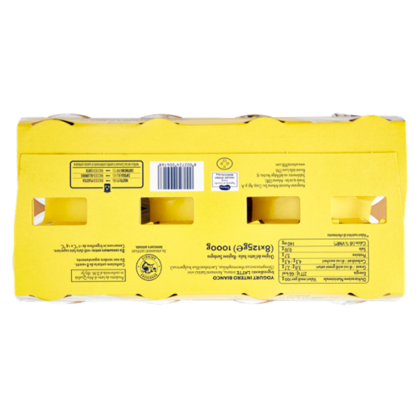 Arborea Yogurt Intero da Latte di Alta Qualità Bianco 8 x 125 g