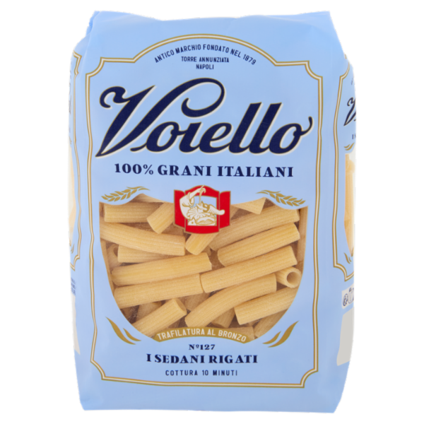 Voiello Pasta I Sedani Rigati N°127 grano Aureo 100% italiano Trafilata bronzo 500g