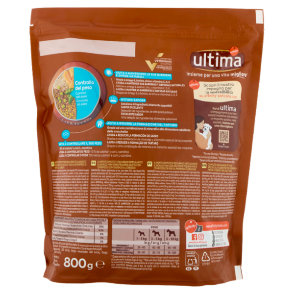 ultima Dog Taglia Piccola Mini <10kg Light Pollo 800 g