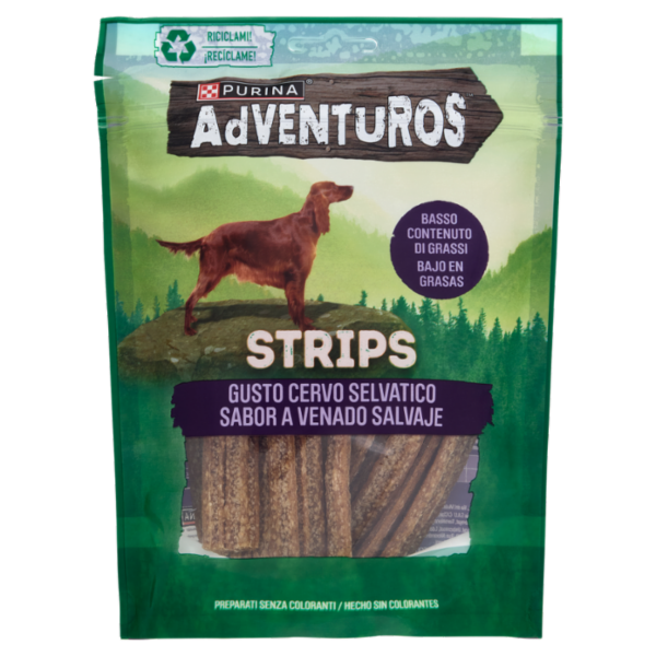 PURINA ADVENTUROS Strips Cervo Selvatico 90g
