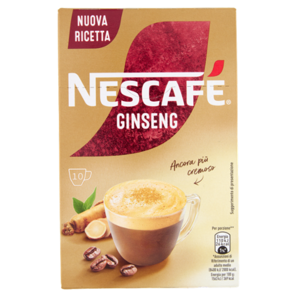 NESCAFÉ Gold Ginseng Preparato solubile per caffè al ginseng astuccio 10 bustine 70g