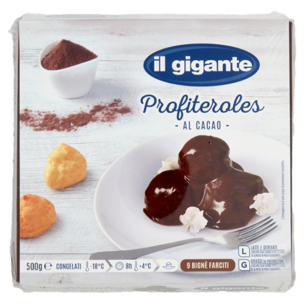 IL GIGANTE Profiteroles al Cacao Congelati 500 g
