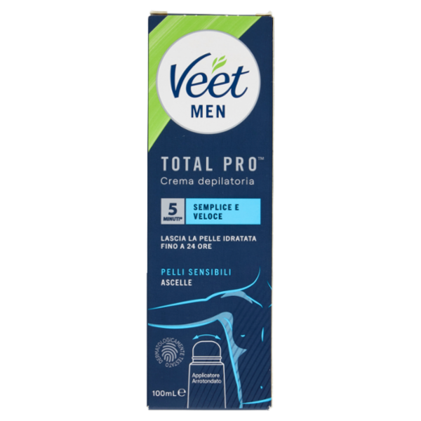 Veet Men Crema Depilatoria Ascelle, Pelli Sensibili, 100 ml