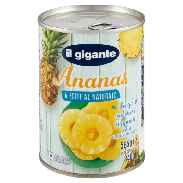 IL GIGANTE Ananas a Fette al Naturale 565 g
