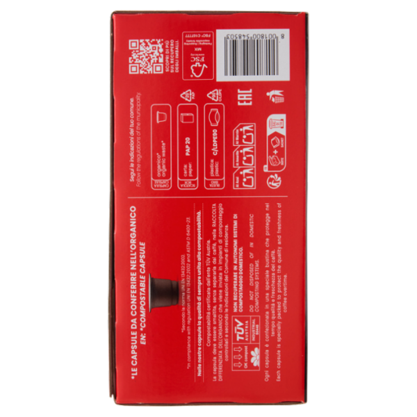 Caffè Vergnano 1882 Èspresso1882 Cremoso Compostabile** Capsule Compatibili Nespresso* 50 x 5 g