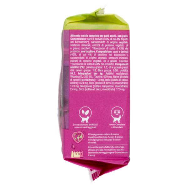 Whiskas Pranzetti Cibo Umido Gatto con Pollo e Tacchino in Salsa 6 x 50 g