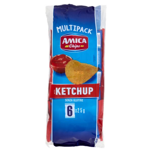 Amica Chips Ketchips Patatine Gusto Ketchup 6 x 25 g