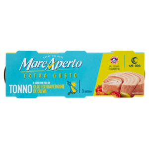 Mare Aperto Extra Gusto Tonno e Solo Un Filo Di Olio Extravergine Di Oliva 3 x 60 g