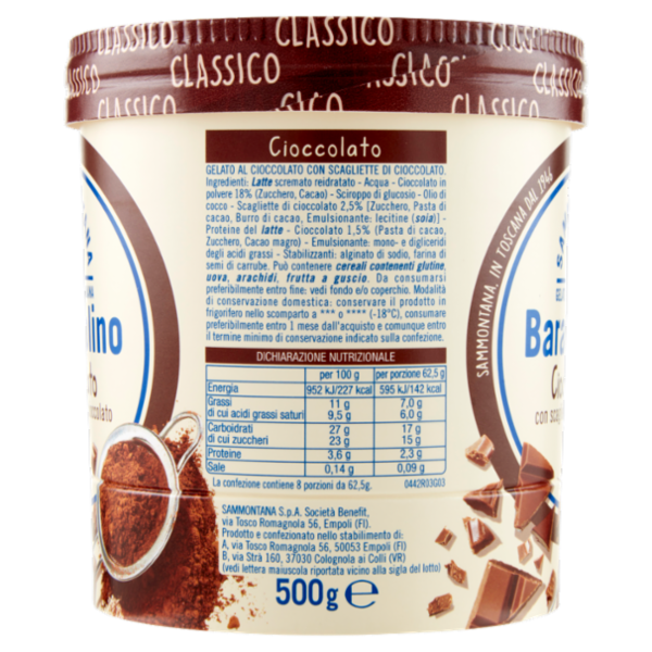 Sammontana Barattolino Classico Cioccolato 500 g