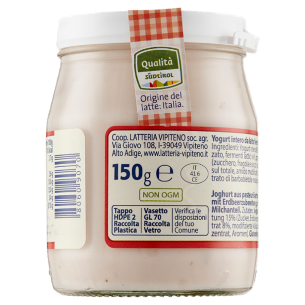 Sterzing Vipiteno Alpenjoghurt Fragola da Latte Fieno 150 g