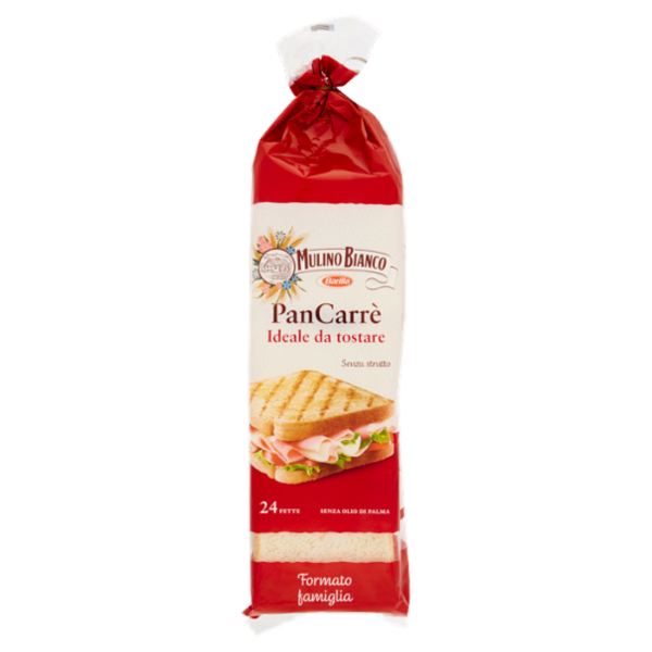 Mulino Bianco Pan Carrè Pane Ideale per Toast 24 fette 430g