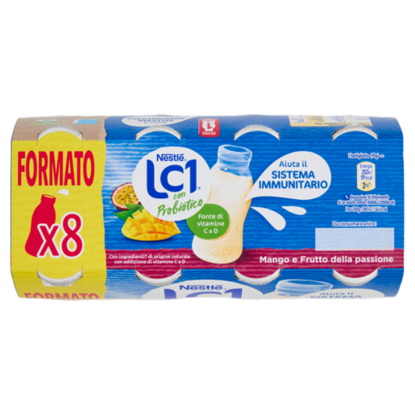NESTLÉ LC1 con Probiotico Mango e Frutto della passione 8 x 90 g