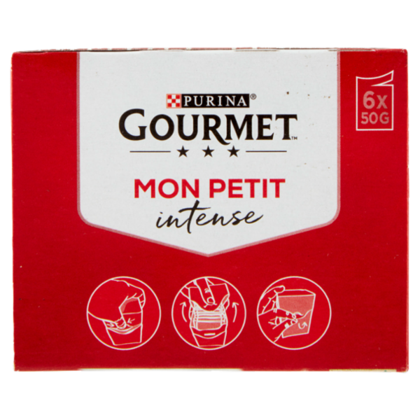 PURINA GOURMET Mon Petit Filettini Intense cotti in Salsa (Anatra / Pollo / Tacchino) 6x50g