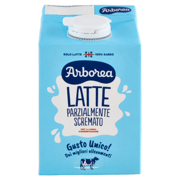Arborea Latte Parzialmente Scremato UHT a Lunga Conservazione 500 ml