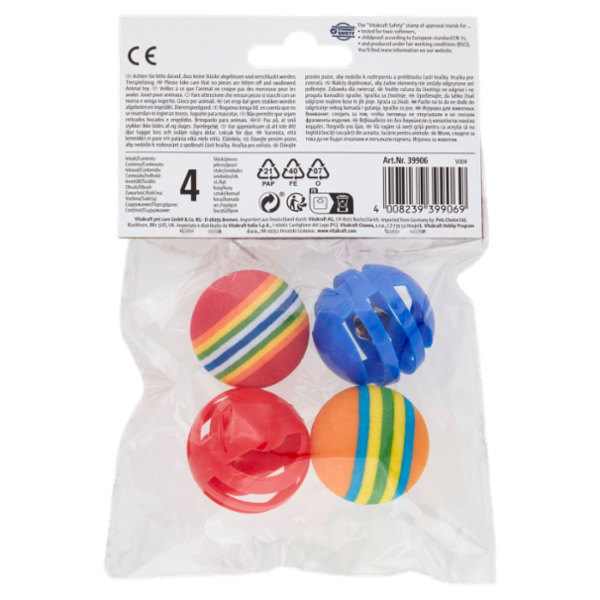 Vitakraft Playtime Palline con sonaglio 4 pz