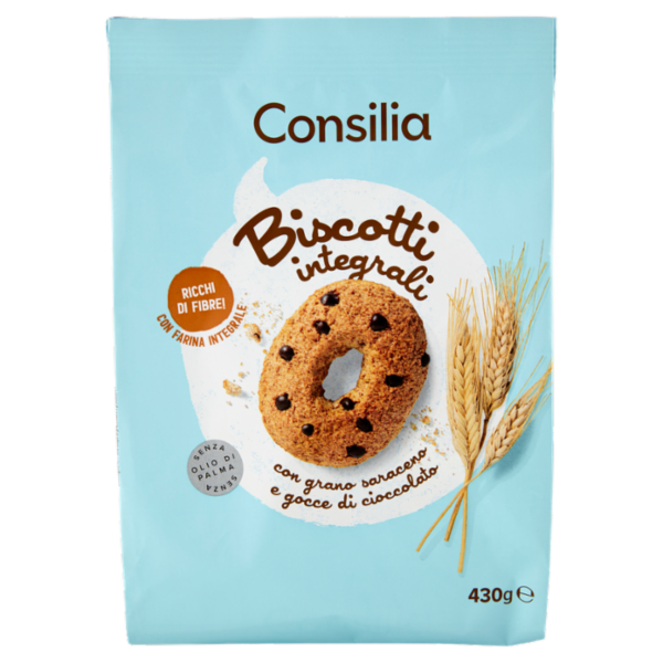 Consilia Biscotti con Grano Saraceno e Gocce di Cioccolato 430 g