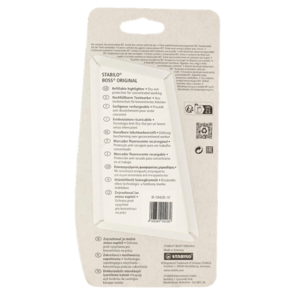 STABILO Boss Original evidenziatore giallo/verde - blister da 2 pz.