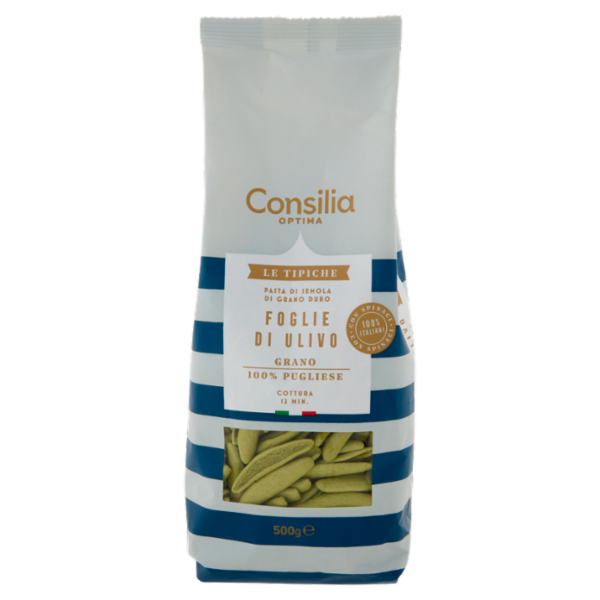 Consilia Optima Pasta Fresca di Semola Foglie d'Ulivo 100% Puglia 500 g