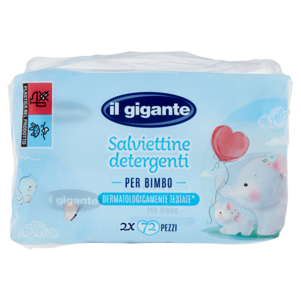 IL GIGANTE Salviettine detergenti per Bimbo 2 x 72 pz