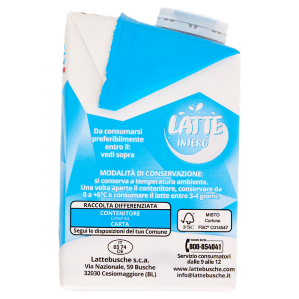 lattebusche Latte Intero a Lunga Conservazione 500 ml