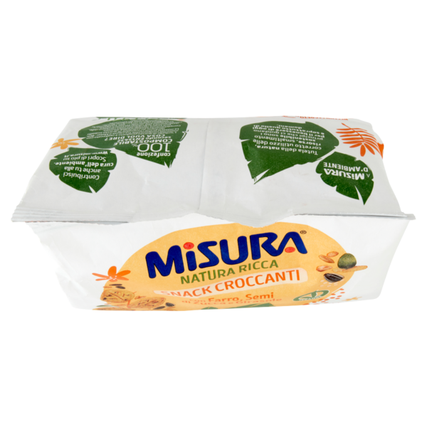 Misura Natura Ricca Snack Croccanti con Farro, Semi di Zucca e Girasole 7 x 32 g