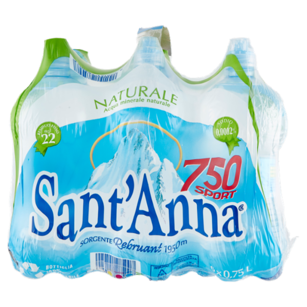 Sant'Anna 750 Sport Naturale Sorgente Rebruant Vinadio 6 x 0,75 L