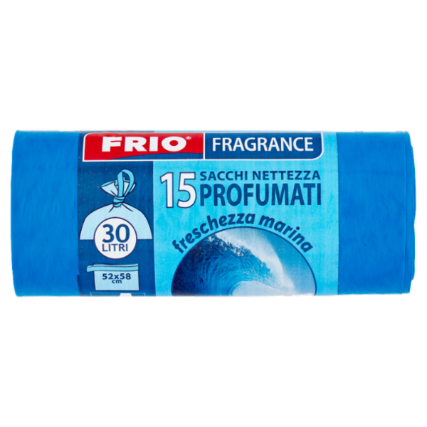 Frio Fragrance Sacchi Nettezza Profumati freschezza marina 30 Litri 52x58 cm 15 pz