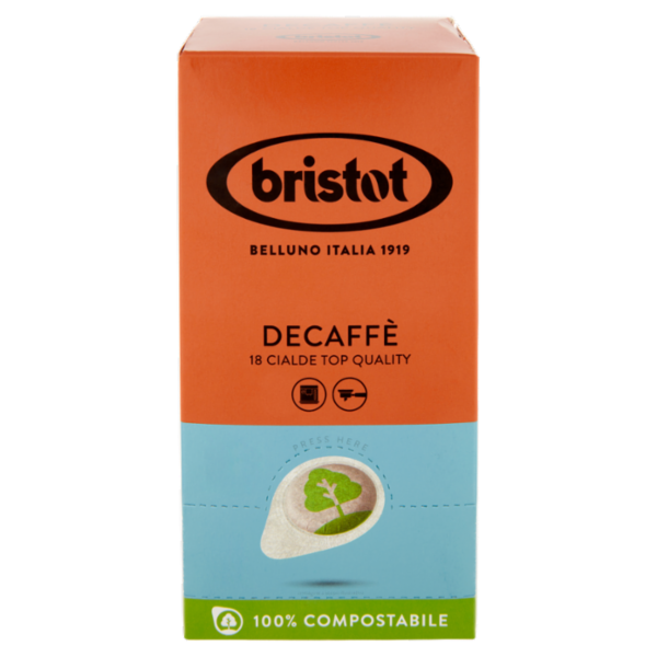 bristot Decaffè 18 Cialde Top Quality 100% Compostabile 18 x 7 g