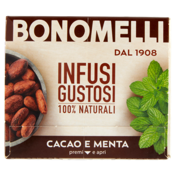 Bonomelli Infusi Gustosi 100% Naturali Cacao e Menta 10 filtri 20 g