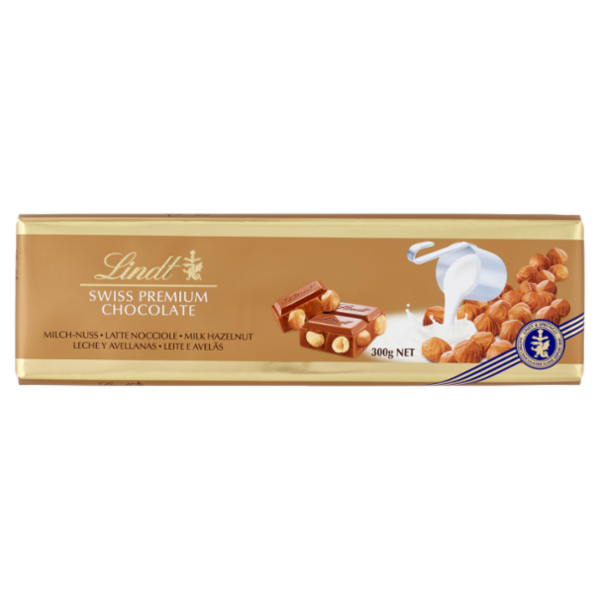 Lindt Gold Tavoletta Cioccolato alle nocciole Cioccolato al latte Maxi formato 300 g