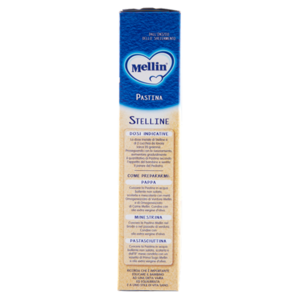 MELLIN Pastina 100% Naturale Stelline con farina Grano Tenero 320 g